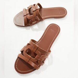 Mango Leather Slides